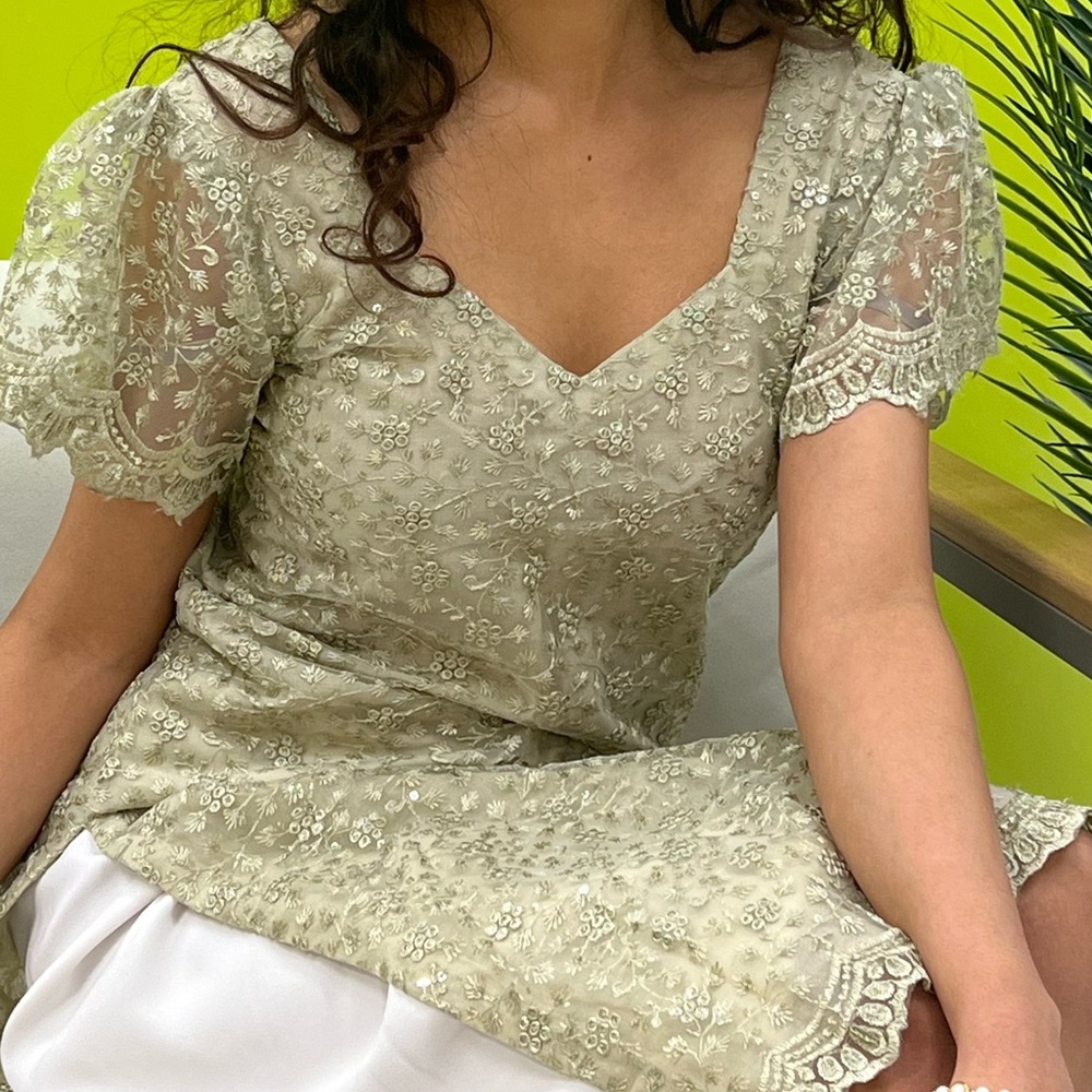 Beautiful embroidered Kurti/tunic top
